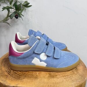 Isabel Marant Beth Sneakers, Velcro strap, blue magenta sz 36  fits 5.5
